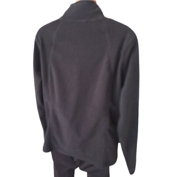 Cambridge Dry Goods Black Fleece 1/4 Zip Pullover Top Women's SZ XL - Picture 3 of 5